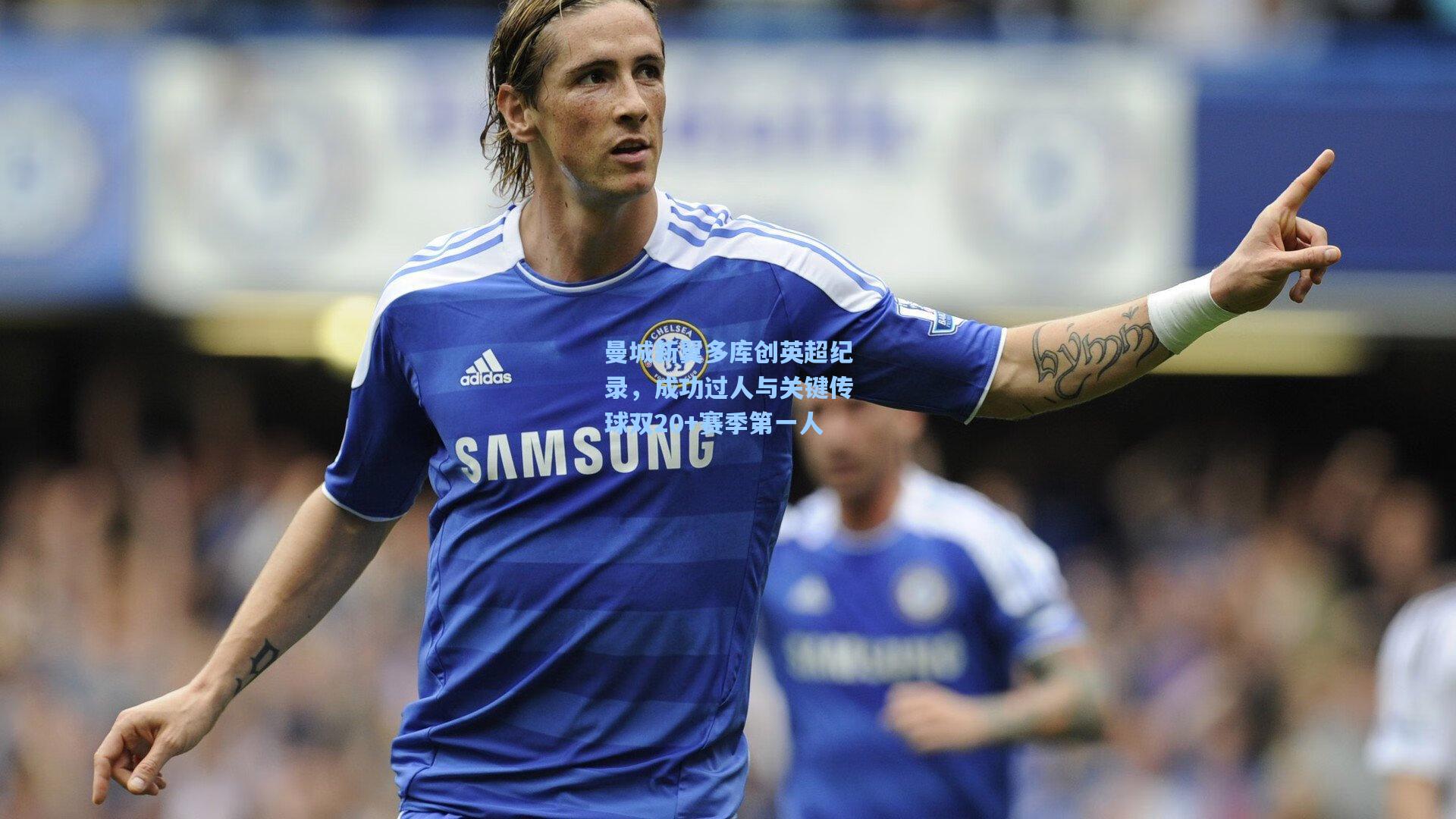 曼城新翼多库创英超纪录，成功过人与关键传球双20+赛季第一人